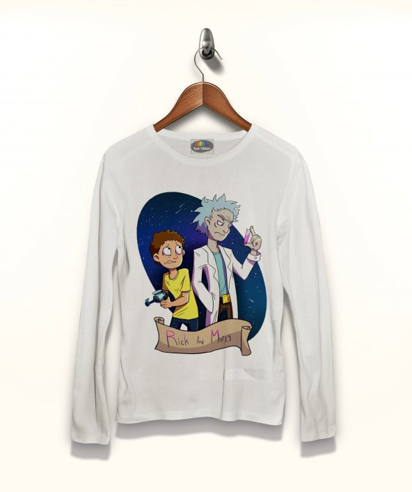 Rick Morty Sanchez Morty Smith Jerry Smith Beth Smith Tişört Uzun