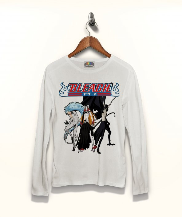 Bleach Ichigo Ulquiorra Grimmjow Anime  Uzun Kollu Tişört - 1