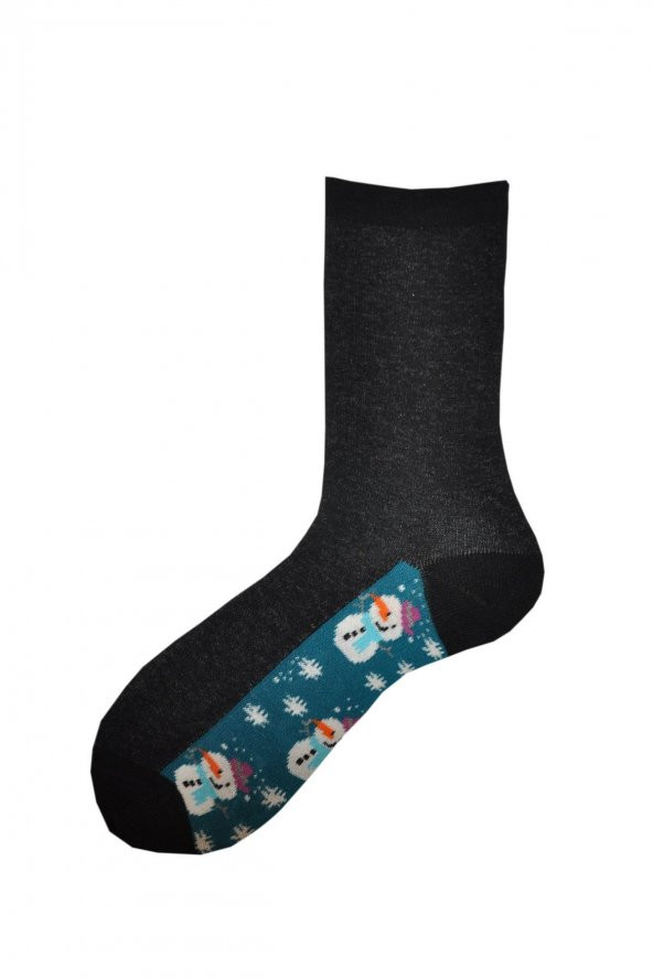 Kadın Siyah Desenli 3lü Çorap 61294024 - 5