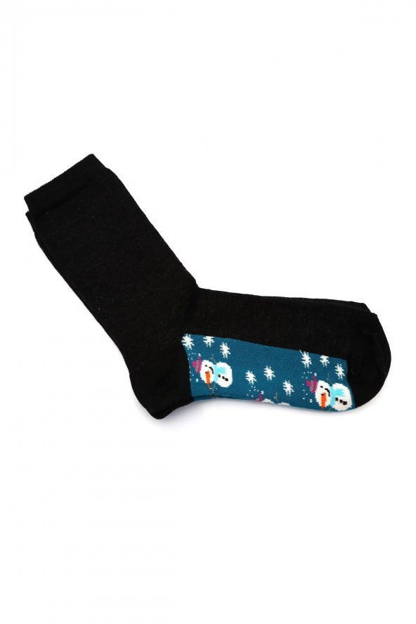 Kadın Siyah Desenli 3lü Çorap 61294024 - 10