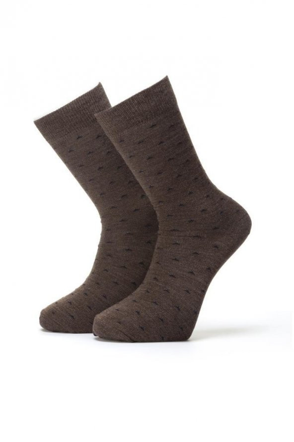 4lü Erkek Nokta Desenli Özel Yün Çorap 4412-B4 - 3