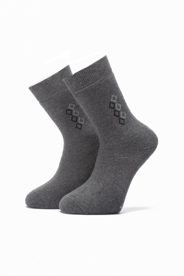 3lü Erkek Konç Desenli Havlu Çorap 4453-B3 - 2