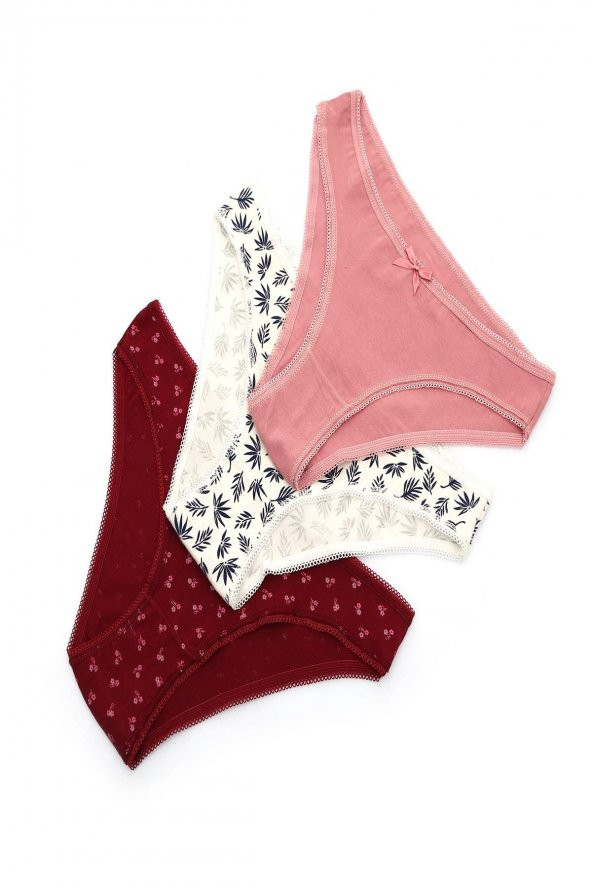 Kadın Desenli Asortili 3lü Külot 3135 - 7