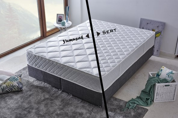 Niron Hybrid 100x200 cm Tek Kişilik Hem Sert Hem Yumuşak Full Ortopedik Yatak