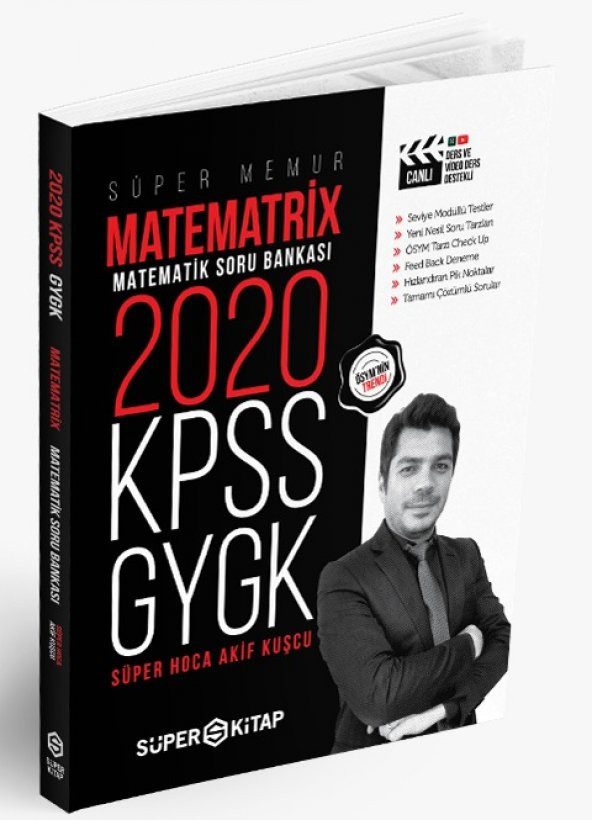 KPSS Süper Memur GYGK Matematrix Matematik Soru Bankası Süper Kitap 2020