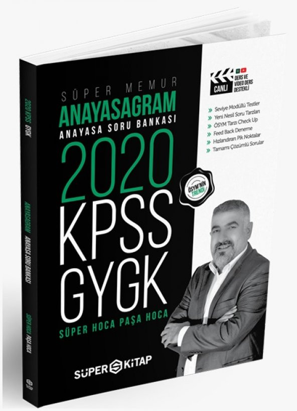 KPSS Süper Memur GYGK Anayasagram Anayasa Soru Bankası Süper Kitap 2020