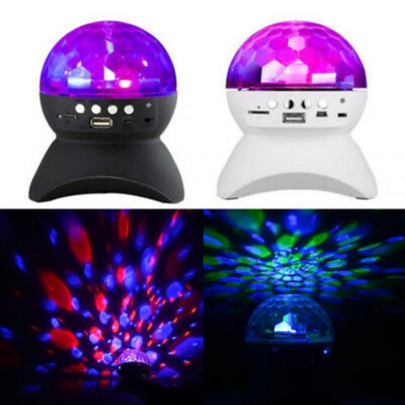 Lazer Işıklı Disko Topu Küresi Bluetooth Hoparlör Ses Bombası PG-389 - 6