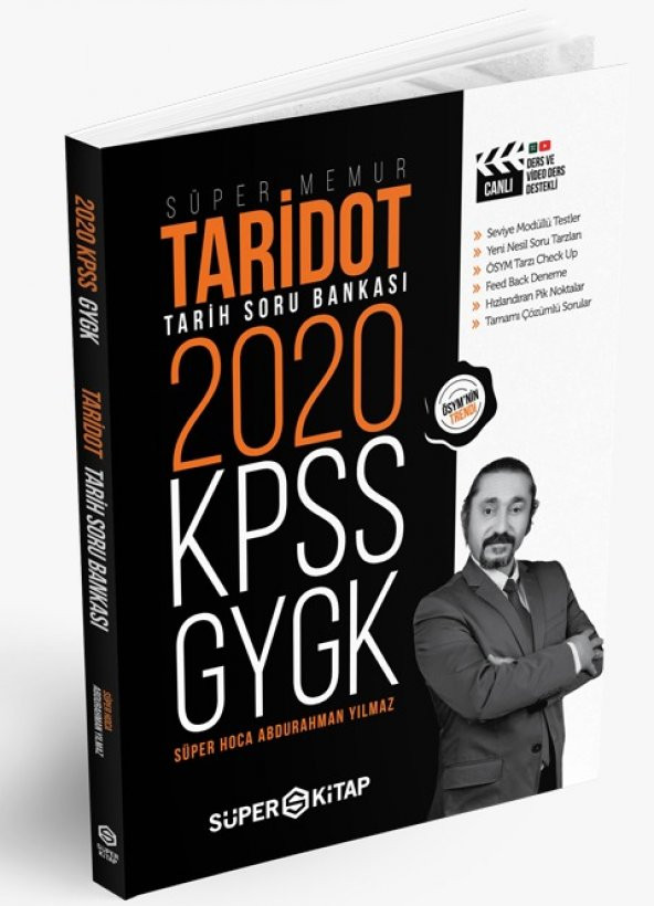 KPSS Süper Memur GYGK Taridot Tarih Soru Bankası Süper Kitap 2020