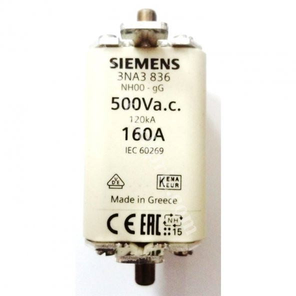 Siemens Nh Bıçaklı Sigorta 00 Boy 160 A 3Na3836