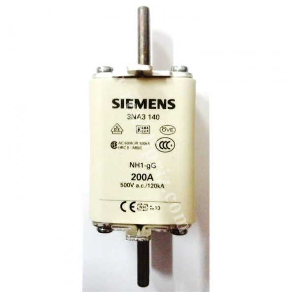 Siemens Nh Bıçaklı Sigorta 1 Boy 200 A 3Na3140