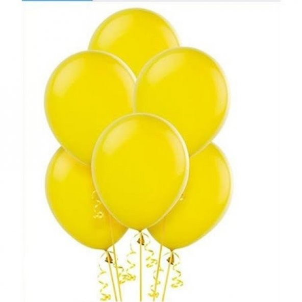 Sarı Pastel Renk Balon 15 Adet