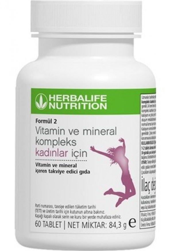Herbalife Formül 2 Vitamin ve Mineral 60 Tablet Kadınlar İçin