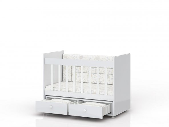 Dıştan Sallanır Bebek Beşiği - Sallanan Beşik – Geniş Çekmeceli - 3