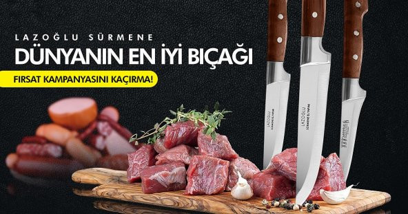 Lazoğlu Sürmene 3 Lü Bıçak Seti TESCİLLİ MARKA  ORJİNAL HG BIÇAK LAZ BIÇAK SETİ - 9