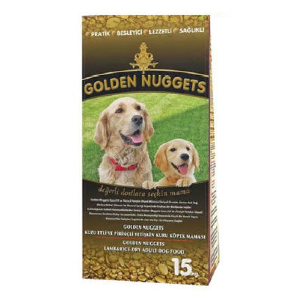 Golden Nuggets Kuzu Etli Köpek Maması 15 KG