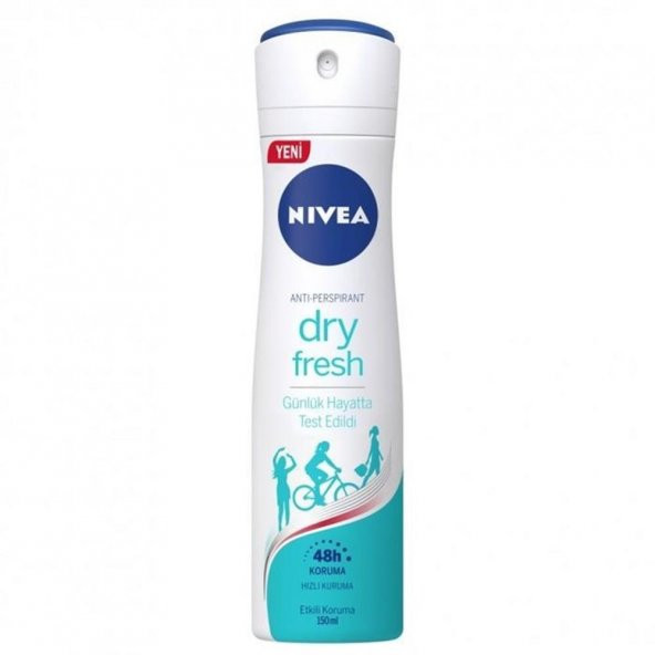 Nivea Deo Sprey Kadın Deodorant Dry Fresh Pudrasız 150 ml