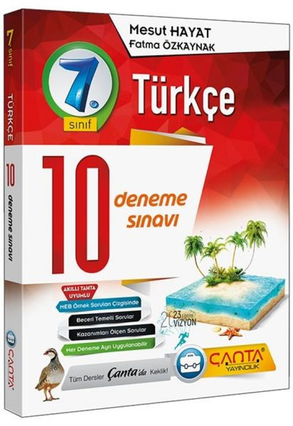 7.Sınıf Türkçe 10 Deneme Sınavı Çanta Yayınları