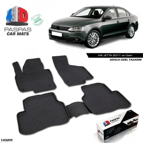 VW JETTA 4D Havuzlu Paspas 2011-2019 A+Kalite