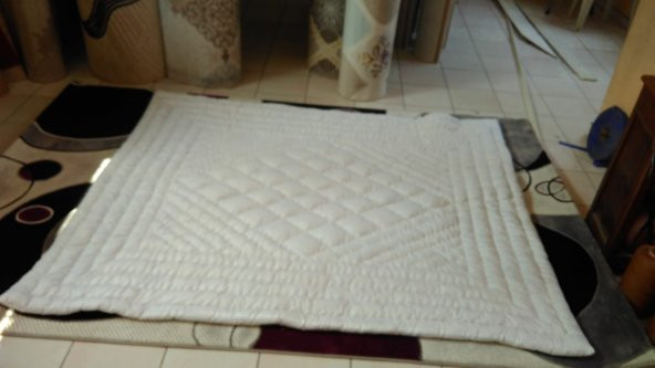 Yün Yorgan,Tek kişilik 160x215 , el sırması, doğal malzeme - 6