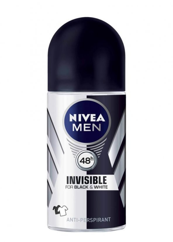 Nivea Deo Roll-On Erkek Deodorant İnvisible Black White Orginal 50 ml