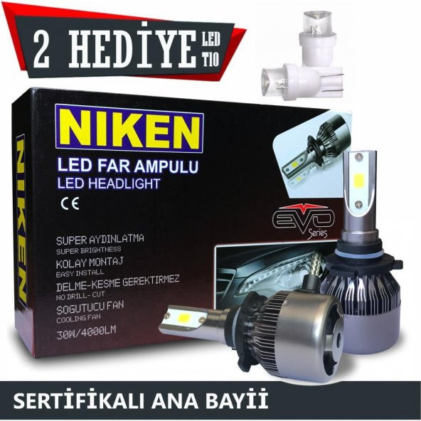 Niken Led Xenon H7-H1-H4-H11-HB3-9005-HB4-9006-H10-H15-H27-H3