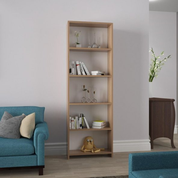 Modilayn 5 Raflı Kitaplık HGS Samba Parlak Ard209