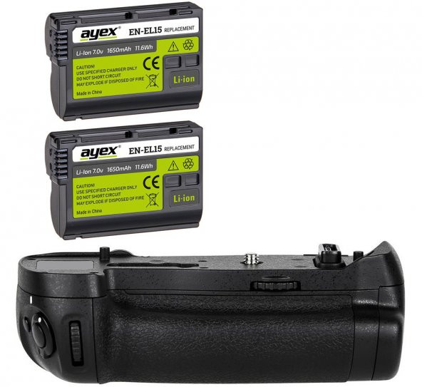 Nikon D850 İçin Ayex AX-D850 Battery Grip + 2 Ad. EN-EL15B Batarya