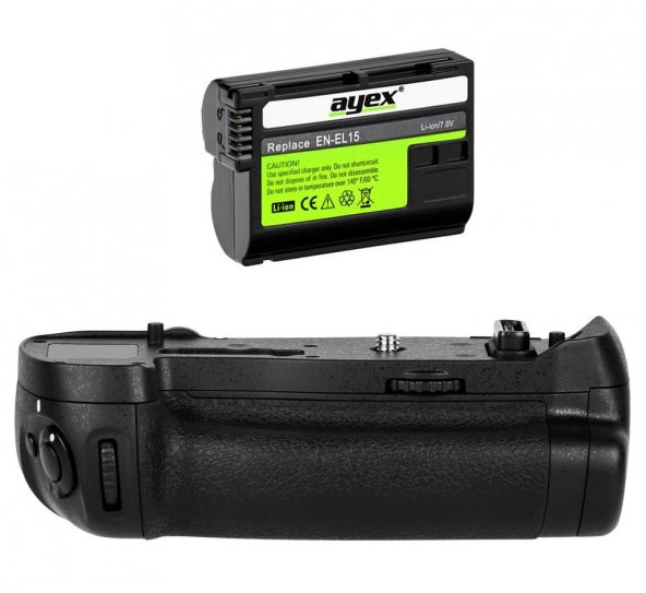 Nikon D850 İçin Ayex AX-D850 Battery Grip + 1 Ad. EN-EL15B Batarya