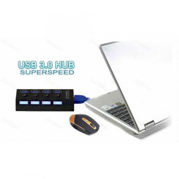 4 PORT USB 3.0 ÇOĞALTICI ÇOKLAYICI HUB ÇOKLAMA ÇOKLU CİHAZ AYGIT BAĞLANTI KLAVYE MOUSE FLASH - 7