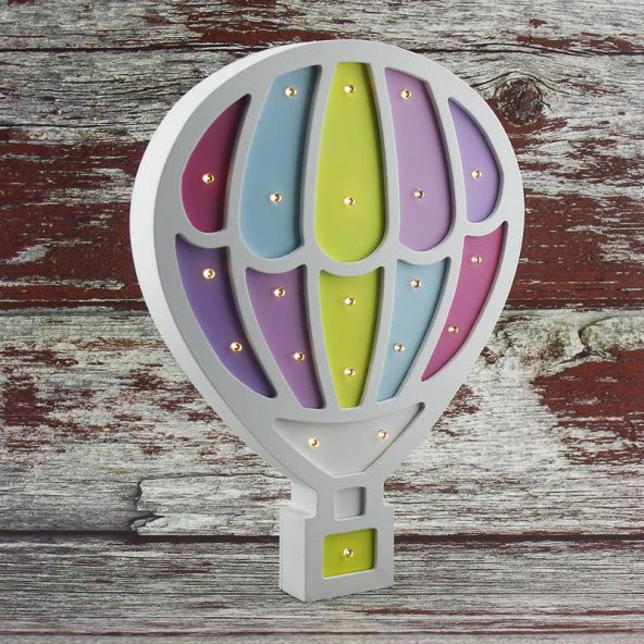 Ahşap Led Işıklı Pilli Balon - 3