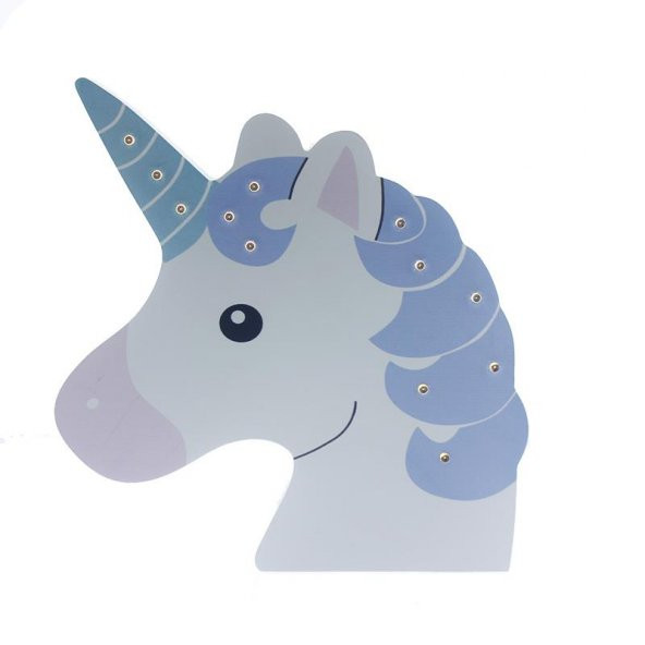 Ahşap Led Işıklı Pilli Unicorn Dekor - 2