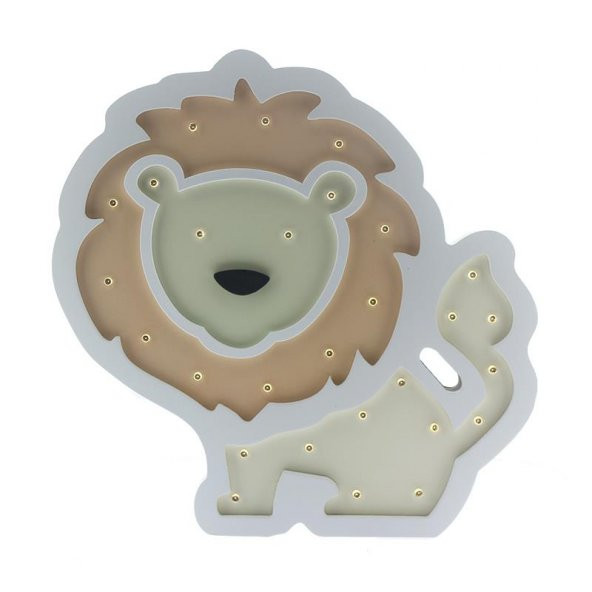 Ahşap Led Işıklı Pilli Arslan Dekor - 2