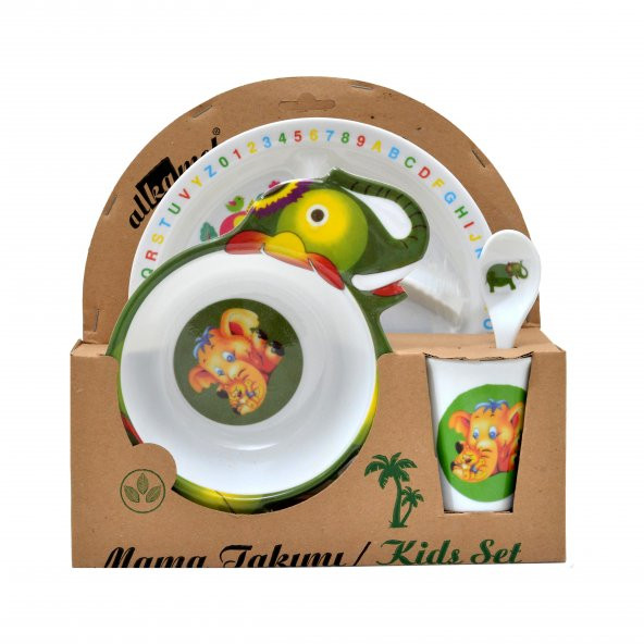 Fil Mama Yediren Melamin Bebek Kasesi Kabı Seti