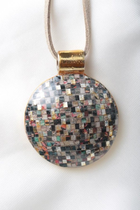 Zariass Kolye Nicole Quilling Bej Desenli - 2