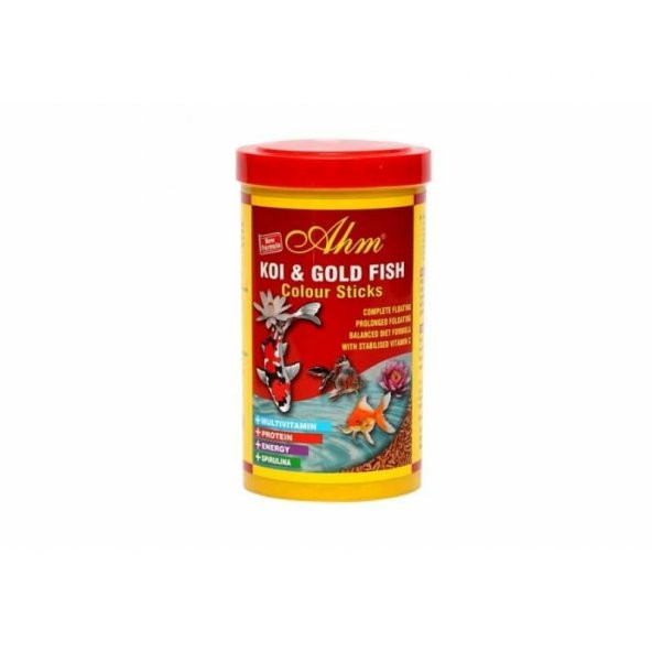 Ahm Koi Goldfish Colour Sticks Balık Yemi 1000 ml