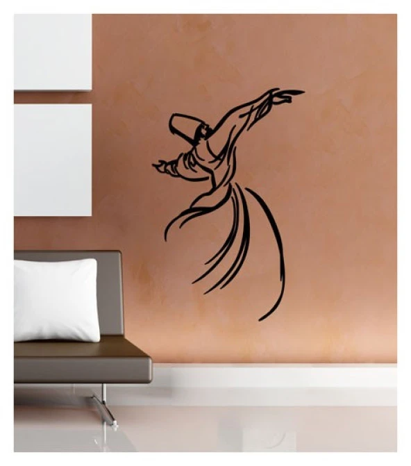 Semazen Kadife Duvar Sticker 40X67 Cm