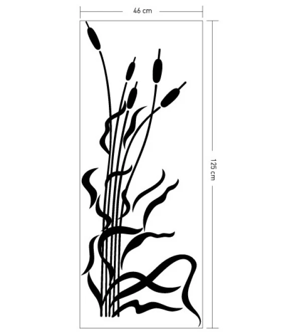 Sazlar Kadife Duvar Sticker 46X125 Cm - Resim 3