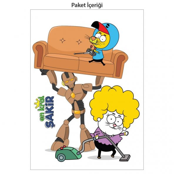 Kral Şakir Duvar Sticker-2, Kral Şakir Çıkartmaları 50x70 cm - 2