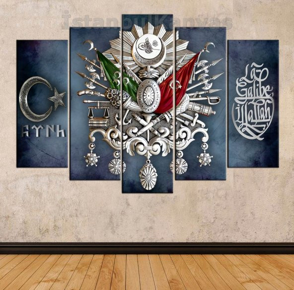 OSMANLI ARMA, TUĞRA, La Galibe İllallah, AYYILDIZ, TÜRK YAZISI
