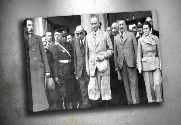 ata-181 Ataturk Elazig Istasyonunda Kanvas Tablo