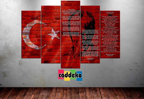 Ata236 Atatürk Bayrak İstiklal Marşı ve Gençliğe Hitabe Parçalı K