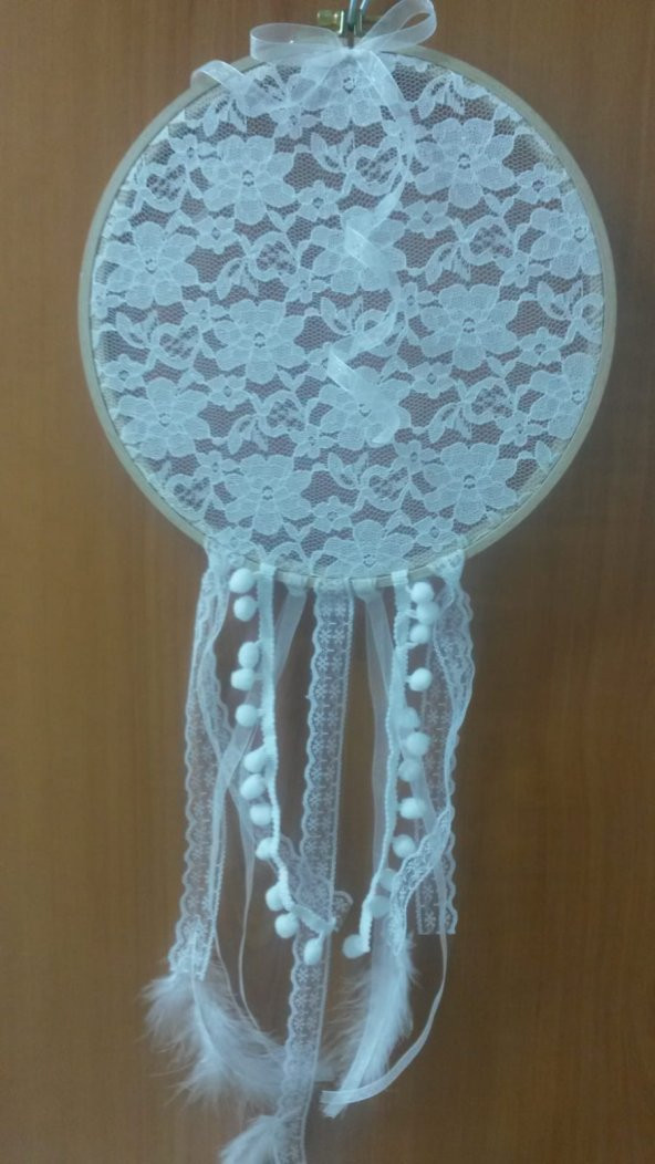 DÜŞ KAPANI AHŞAP KASNAK DANTEL AKSESUAR - 2