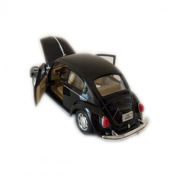 Volkswagen Beetle (Hard - Top)  1/24-27 Ölçek Siyah Model Oyuncak Araba - 4