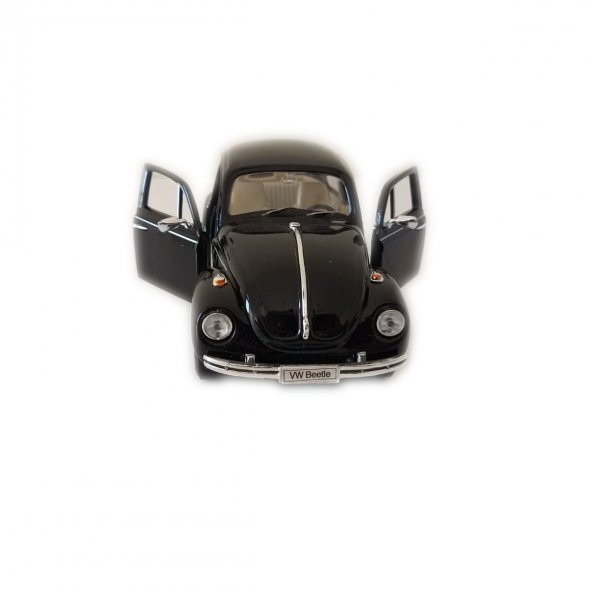Volkswagen Beetle (Hard - Top)  1/24-27 Ölçek Siyah Model Oyuncak Araba - 5