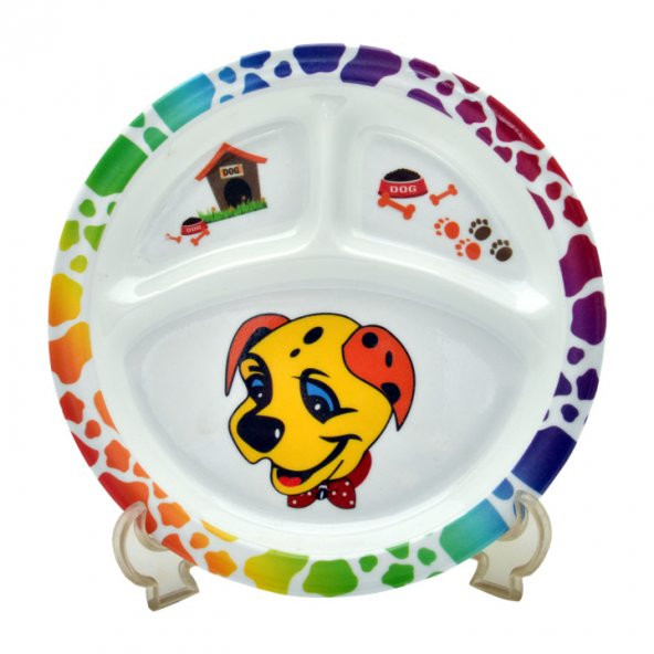 Köpek Melamin Bebek Mama Yemek Tabağı Kabı Bardak Kaşık 5li set - 2