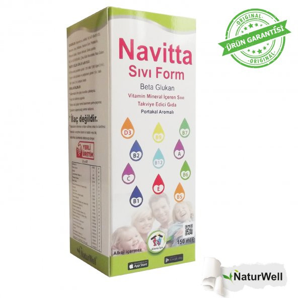Naturwell Navitta Vitamin Mineral Içeren Sıvı Takviye Edici Gıda Portakal Aromalı 150 ml