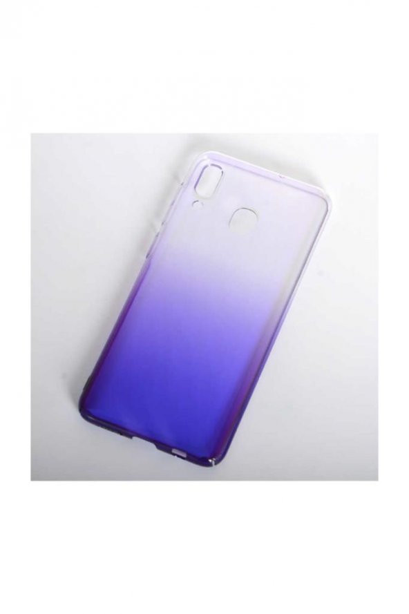 Samsung Galaxy A20 Kılıf  Renkli Transparan Kapak 8505
