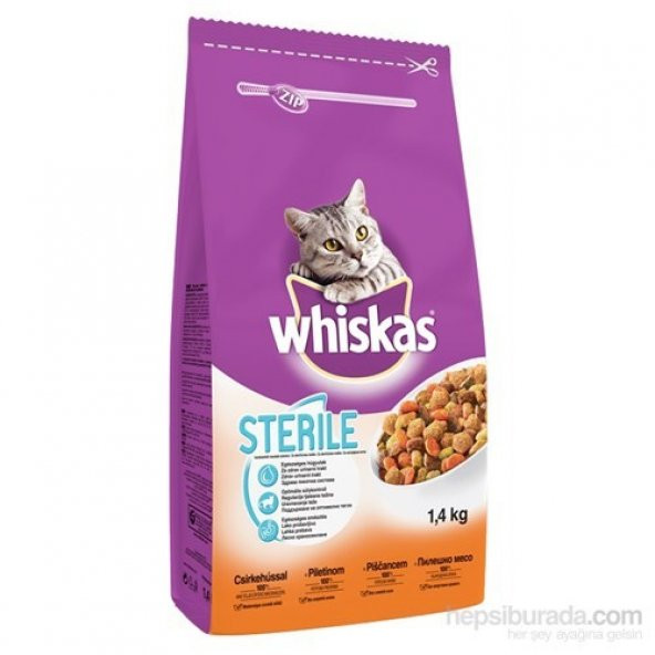 Whiskas Sterile Tavuklu Kisirlaştirilmiş Kedi Mamasi 1,4 Kg
