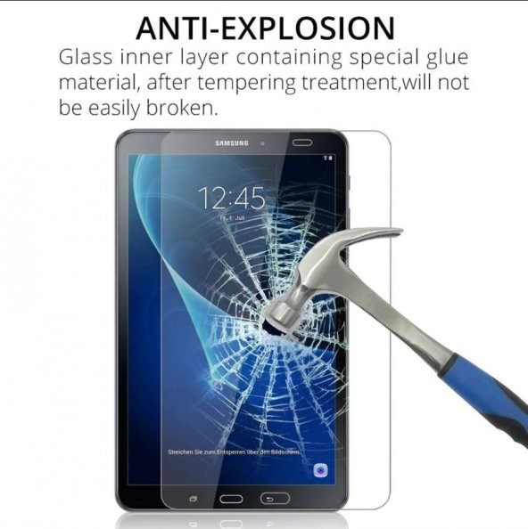 Ceponya Galaxy Tab A 10.1 (2019) T510 Temperli Cam Ekran Koruyucu - 6