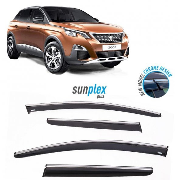 Peugeot 3008 Kromlu Cam Rüzgarlığı Sunplex